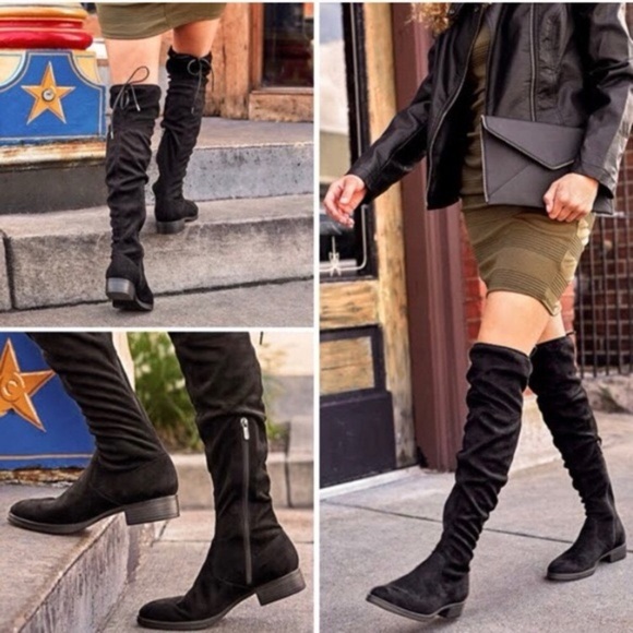 Circus NY Peyton Stretch Over,The,Knee Boots, Black - Picture 1 of 5